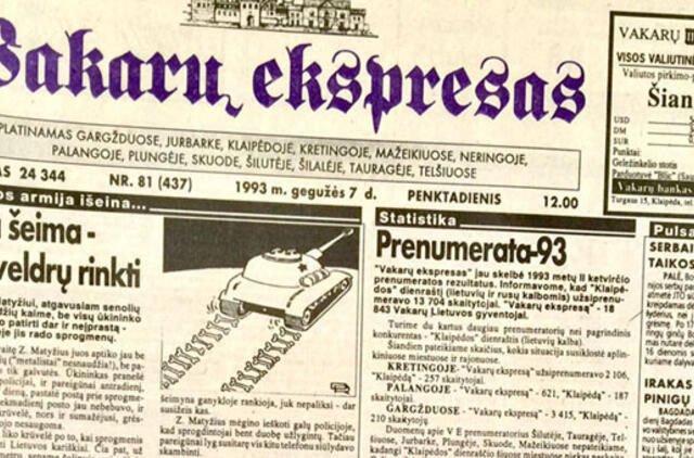 „Vakarų ekspresas“. 1993 05 01-07