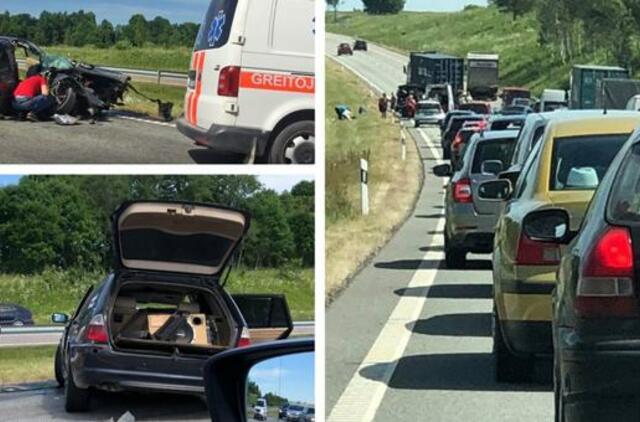 Magistralėje Klaipėda-Kaunas didelė avarija