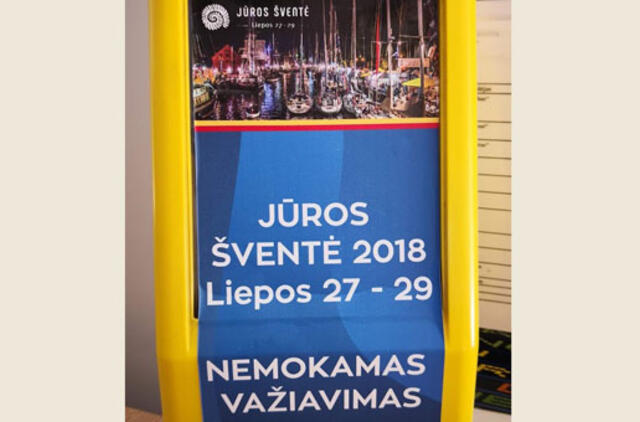 Priminimas: per Jūros šventę važinėsime nemokamai