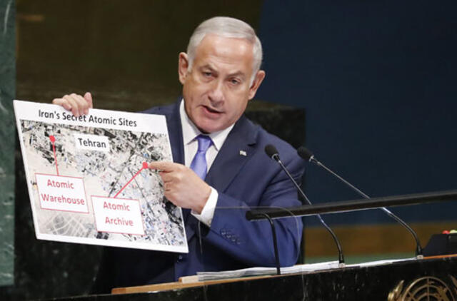 Izraelis kaltina Iraną eksploatuojant „slaptą branduolinę saugyklą“