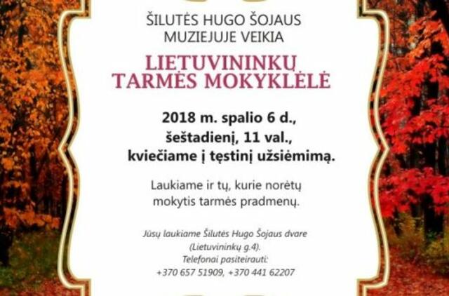 Kviečia mokytis tarmių