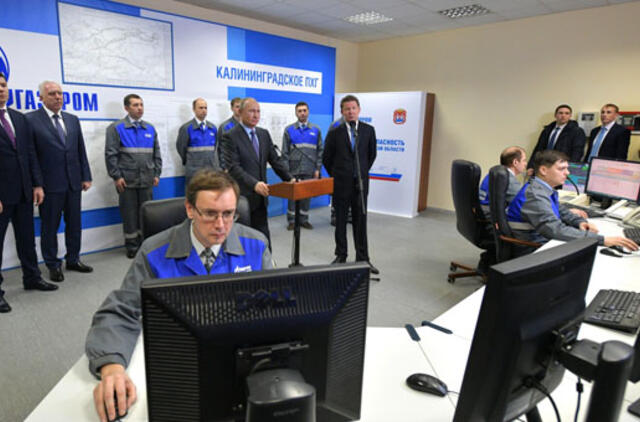 V. Putinas atidarė Kaliningrado SGD terminalą