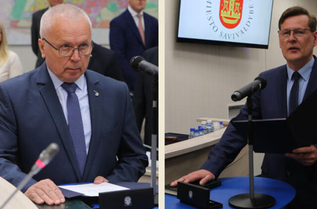 Klaipėdos mero pavaduotojai - A. Cesiulis ir A. Barbšys