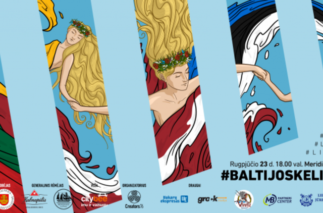 Klaipėdos simboliui Baltijos tautų burės ir būgnų žinia pasauliui