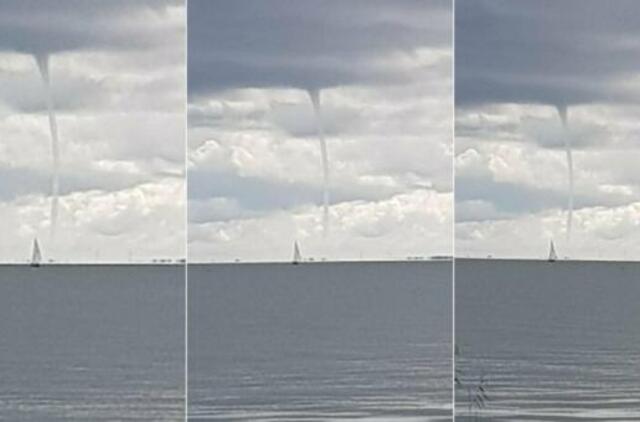 Kuršių mariose užfiksuotas viesulas