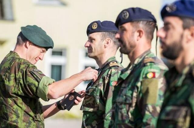 Išlydėti Portugalijos rotacinių pajėgų kariai