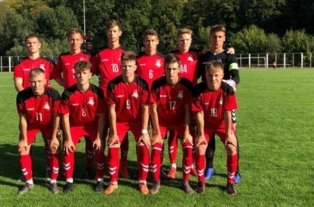 Lietuvos 17-mečių futbolo rinktinė neatsilaikė prieš danus