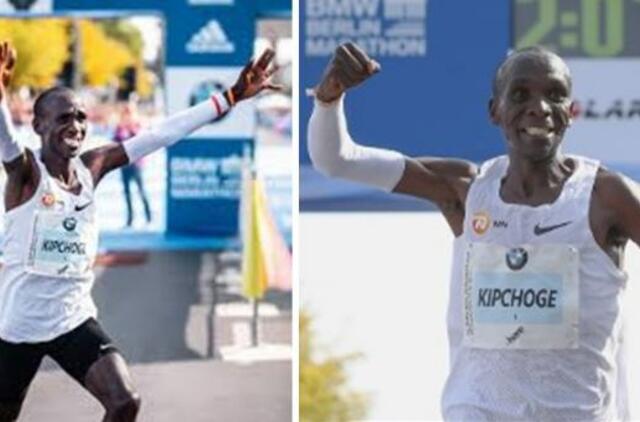Kenijos bėgikas pirmasis įveikė maratono distanciją greičiau kaip per 2 valandas