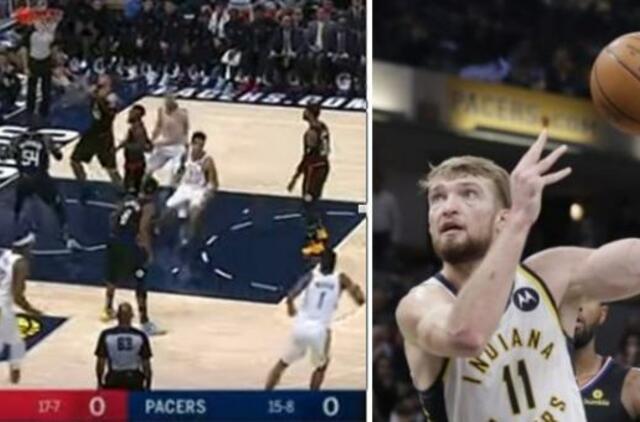 J. Valančiūnas rinko dublį, o D. Sabonis, pagerinęs asmeninį rekordą, pralaimėjo