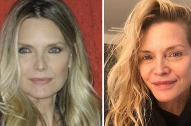 Pasirodžiusi be makiažo 61-erių Michelle Pfeiffer pribloškė išvaizda