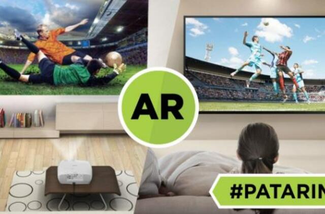 Projektorius vietoje televizoriaus: kam ir ar verta?