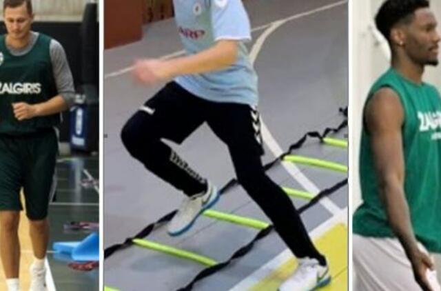 Kauno „Žalgirio“ žaidėjai sportuoja ir laiptinėse: patarimus jiems dalija fizinio rengimo treneriai