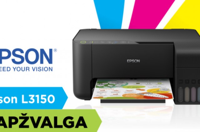 „Epson L3150“ apžvalga: ar „EcoTank“ spausdintuvas tikrai ekonomiškas?