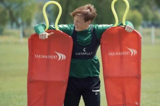 „Kauno Žalgirio“ futbolininkų pamokėlė: kaip švęsti įvarčius laikantis saugaus atstumo