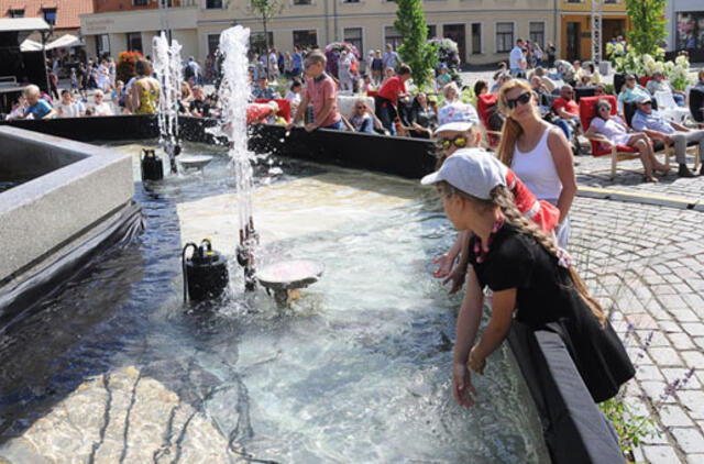 Klaipėdoje jau veikia fontanai