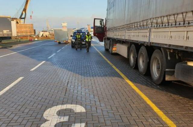 Girtas vilkiko vairuotojas iš Baltarusijos įkliuvo kelte