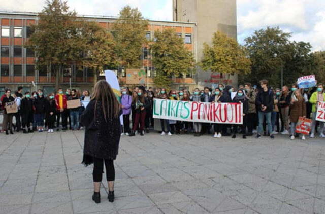 Protestus JAV palaiko ir Klaipėdos jaunimas