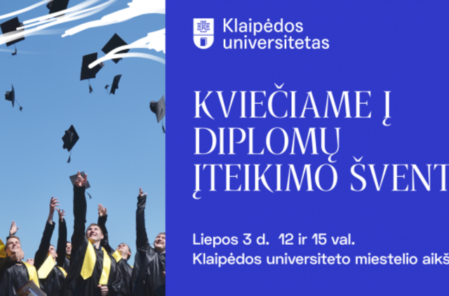 Klaipėdos universitete vyks diplomų įteikimo šventė