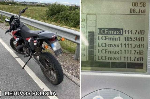 Savaitės reidų rezultatai: nubausti ir per daug garso skleidusių motociklų vairuotojai