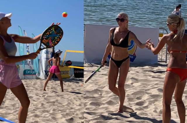Paplūdimio teniso turnyre - azartas, įdegę kūnai ir gražios kovos