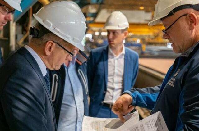 Startavo AB „Smiltynės perkėla“ kelto statyba – paminėta plieno pjovimo ceremonija