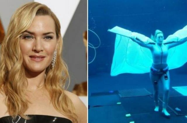 Aktorė K. Winslet filmavimo metu po vandeniu sulaikiusi kvėpavimą išbuvo net 8 minutes