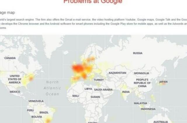 „Google“ susidūrė su dideliais sutrikimais: neveikia daugybė produktų, tarp jų ir „Gmail“ bei „Youtube“