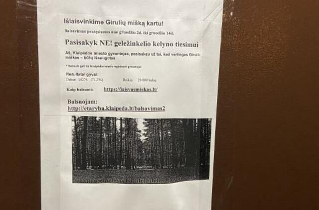 Paskutinė diena balsuoti už Girulių miško išsaugojimą