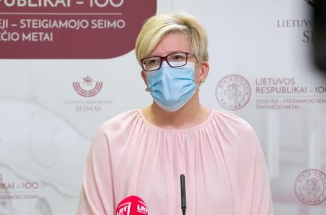 I. Šimonytė: apie staigius karantino keitimus ar atšaukimus negalime diskutuoti