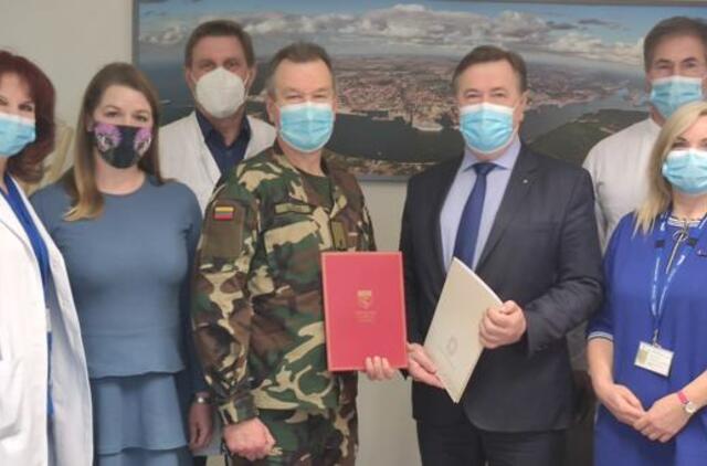 Respublikinės Klaipėdos ligoninės medikams talkina šauliai savanoriai