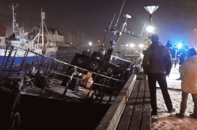 Danės upėje vėl skęsta laivas