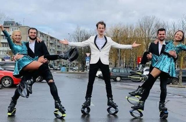 Sveikinimas Klaipėdos miesto perėjose