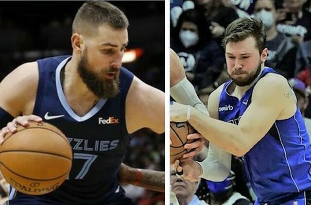 Luka Dončičius ir Jonas Valančiūnas.
