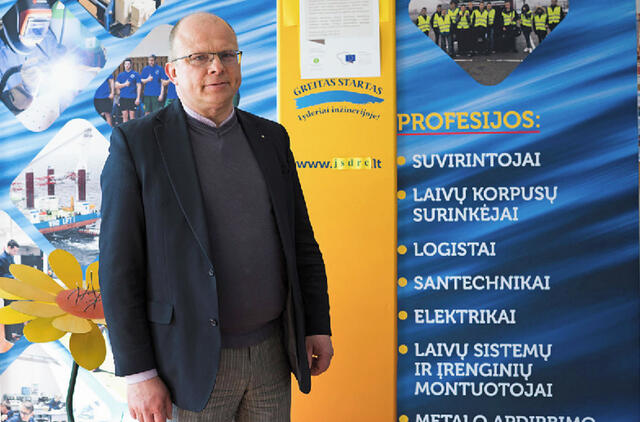 VADOVAS. Naujasis Klaipėdos Pauliaus Lindenau mokymo centro direktorius Egidijus Skarbalius dirba dar tik pusę metų ir yra labai ryžtingai nusiteikęs. Vitos JUREVIČIENĖS nuotr.