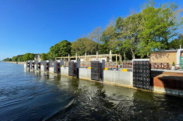 REKONSTRUOTA. Pirmojo etapo metu rekonstruota 64 m krantinės, įrengti du slipai, švartavimo stulpeliai bei atmušai. Uosto direkcijos nuotr.