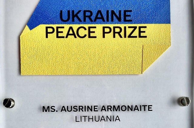 Aušrinė Armonaitė gavo Ukrainos prezidento įsteigtą taikos apdovanojimą. 