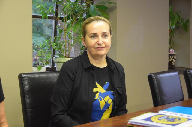 VšĮ "Tarptautinė Ukrainos mokykla" steigėja O. Vnukovska. Edgaro VALECKO nuotr.