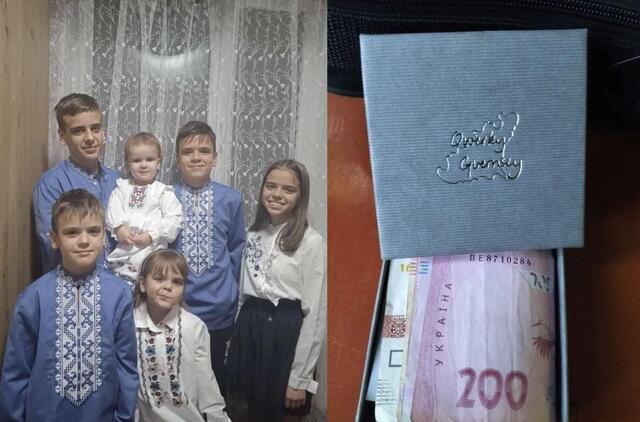 Šeši žuvusio AFU kario vaikai buvo jaudino savo poelgiu