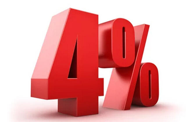 4 procentai