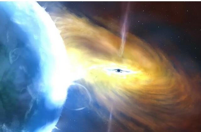 Didėjanti juodoji skylė