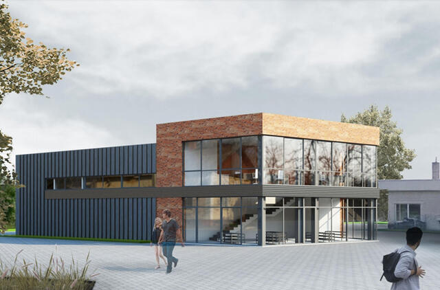 STATYBA. Bendrovė "Naujosios statybos idėjos" planuoja statyti naują prekybinės paskirties pastatą. "Danės projektai" vizualizacija