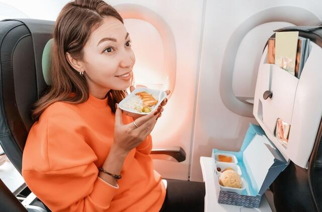 Niekada nevalgykite šių patiekalų lėktuve