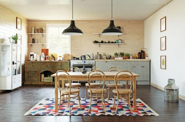 Kilimas virtuvėje gali tapti pagrindine erdvės interjero detale
