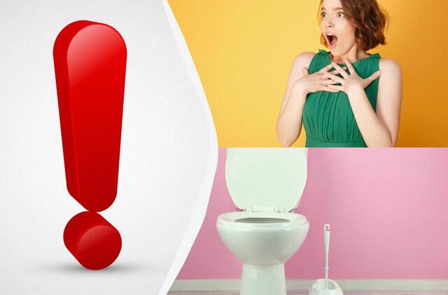 netinkamai naudojosi tualetu