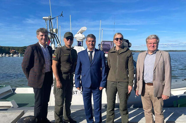 Vidaus reikalų ministrė Agnė Bilotaitė pristatė naujai steigiamą Pakrančių apsaugos rinktinę. Neringos savivaldybės nuotr.