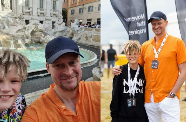 Danielius Bunkus su sūnumi