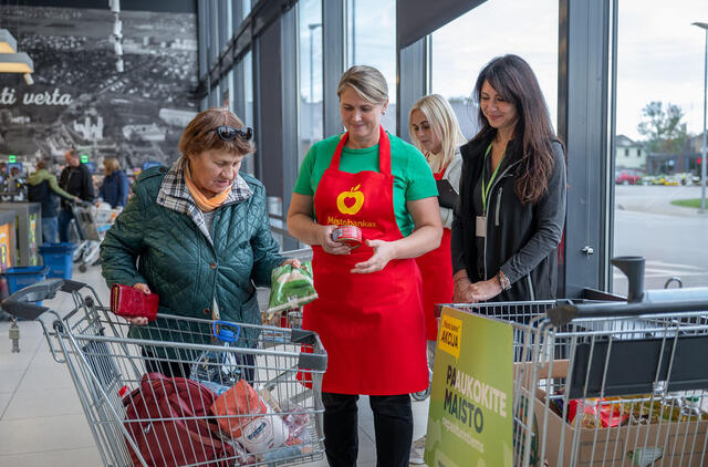 „Maisto banko“ akcijoje paaukota beveik 245 tūkstančiai maisto produktų