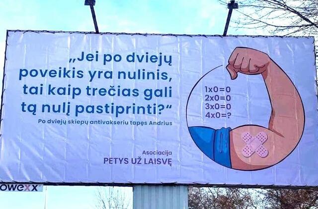 Šiauliuose pakabintas plakatas