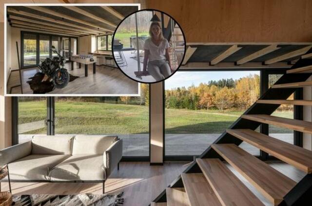 1.	Geriausio namo interjero autoriai Jurgita Liubartaitė ir Arūnas Skrolis ( „Devyni architektai“), kurie sukūrė vyro namo „Man Cave“ interjerą. T.Bauro nuotr.