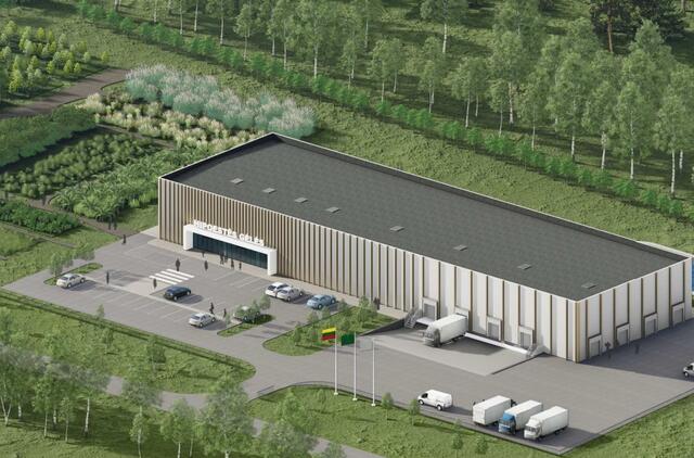 INVESTICIJOS. Į nuosavą sandėlį-parduotuvę UAB „Hipoestės gėlės“ planuoja investuoti apie 1 milijoną eurų. „TS Projects“ vizualizacija